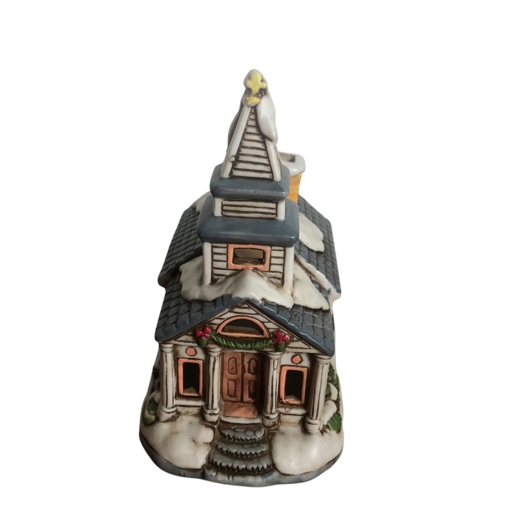 Lefton Colonial Village vintage lighted house06348 church